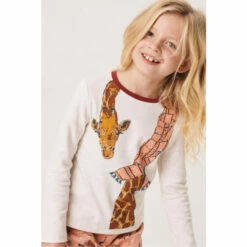 Fat Face FatFace Pink Gigi Giraffe Jersey Pyjama Set -FatFaceshop unnamed file 4106