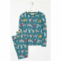 Fat Face FatFace Green Ziggy Zebra Print Snug Pyjama Set -FatFaceshop unnamed file 4114