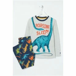Fat Face FatFace Grey Danny Dino Pyjamas Set 7 Fat Face FatFace Grey Danny Dino Pyjamas Set -FatFaceshop unnamed file 4123