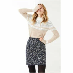 Fat Face FatFace Blue Jennie Quilted Wave Dot Skirt -FatFaceshop unnamed file 4166