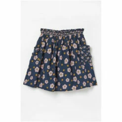 Fat Face FatFace Blue Mixed Floral Print Skirt -FatFaceshop unnamed file 4176