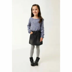 Fat Face FatFace Grey Denim Embroidered Rainbow Skirt