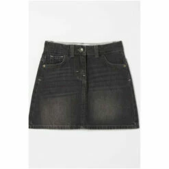 Fat Face FatFace Grey Denim Embroidered Rainbow Skirt -FatFaceshop unnamed file 4205