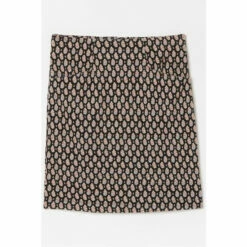 Fat Face FatFace Jennie Woodblock Black Jersey Skirt -FatFaceshop unnamed file 4232