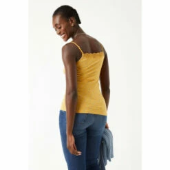 Fat Face FatFace Yellow Bee Spot V Neck Lace Trim Vest -FatFaceshop unnamed file 4247