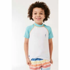 Fat Face FatFace Natural Raglan Short Sleeve Rashie Vest
