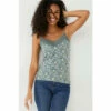 Fat Face FatFace Green Large Floral Bloom Lace V-Neck Vest -FatFaceshop unnamed file 4279