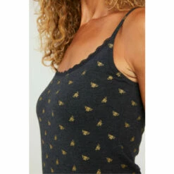 Fat Face FatFace Black Foil Bee Lace Trim Vest -FatFaceshop unnamed file 4291