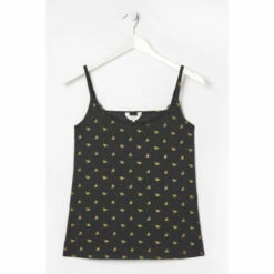 Fat Face FatFace Black Foil Bee Lace Trim Vest -FatFaceshop unnamed file 4292