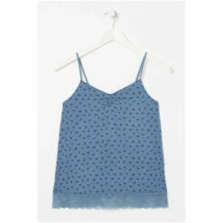 Fat Face FatFace Blue Sprigs Print Ruched Vest -FatFaceshop unnamed file 4298