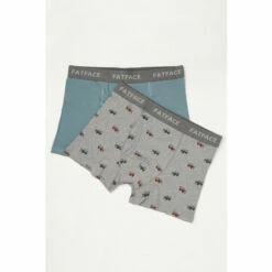 Fat Face FatFace 2 Pack Land Rover Grey Boxers