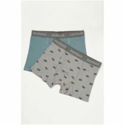 Fat Face FatFace 2 Pack Land Rover Grey Boxers -FatFaceshop unnamed file 4345