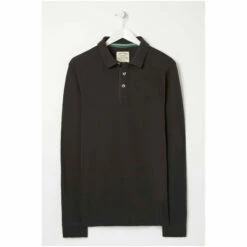 Fat Face FatFace Long Sleeve Black Piqué Polo Shirt 7 Fat Face FatFace Long Sleeve Black Piqué Polo Shirt -FatFaceshop unnamed file 4359