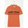 Fat Face FatFace Orange Piqué Chest Striped Polo Shirt