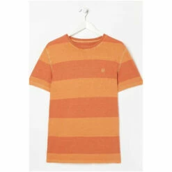 Fat Face Orange Block Stripe T-Shirt -FatFaceshop unnamed file 438