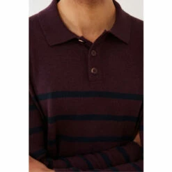 Fat Face FatFace Red Braunton Striped Knitted Polo Shirt -FatFaceshop unnamed file 4383