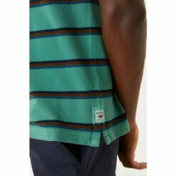 Fat Face FatFace Green Short Sleeve Pique Stripe Polo -FatFaceshop unnamed file 4393