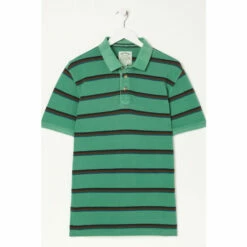 Fat Face FatFace Green Short Sleeve Pique Stripe Polo -FatFaceshop unnamed file 4394