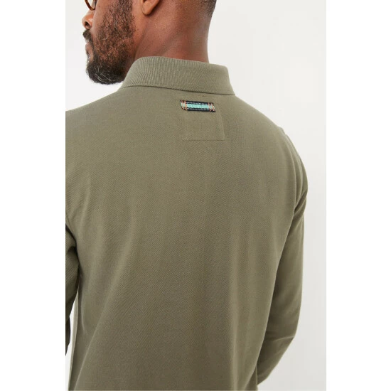 unnamed-file-4398.jpg Fat Face FatFace Green Long Sleeve Piqué Polo Shirt -FatFaceshop unnamed file 4398