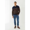 Fat Face FatFace Blue Braunton Striped Knitted Polo Shirt -FatFaceshop unnamed file 4411