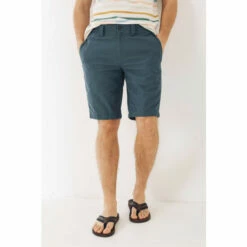 Fat Face FatFace Mens Blue Stow Flat Front Shorts