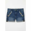 Fat Face FatFace Blue Floral Embroidered Denim Shorts -FatFaceshop unnamed file 4436
