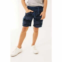 Fat Face FatFace Boys Hatfield Blue Camo Cargo Shorts