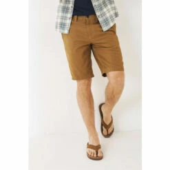 Fat Face FatFace Mens Brown Stow Flat Front Shorts