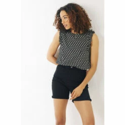 Fat Face FatFace Darley Black Denim Shorts