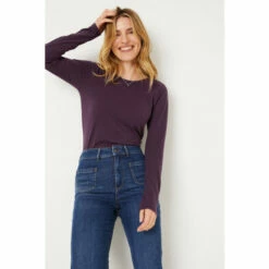 Fat Face FatFace Purple Katie Organic Cotton T-Shirt