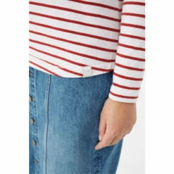 Fat Face FatFace Womens Red Organic Cotton Breton T-Shirt -FatFaceshop unnamed file 45