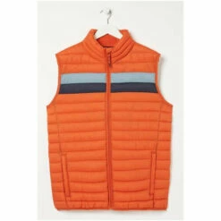 Fat Face FatFace Orange Dartmouth Chest Stripe Gilet -FatFaceshop unnamed file 4532