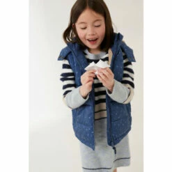 Fat Face FatFace Blue Ellie Printed Gilet -FatFaceshop unnamed file 4535