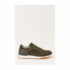 Fat Face FatFace Green Leather Trainers -FatFaceshop unnamed file 4605
