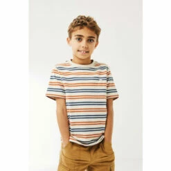 Fat Face FatFace Natural Mini Me Multi Stripe T-Shirt