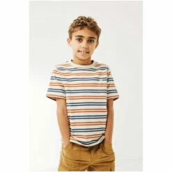 Fat Face FatFace Natural Mini Me Multi Stripe T-Shirt -FatFaceshop unnamed file 465