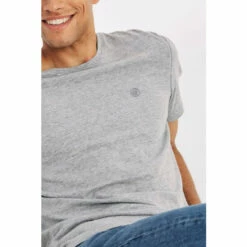 Fat Face FatFace Grey Lulworth Crew T-Shirt -FatFaceshop unnamed file 468