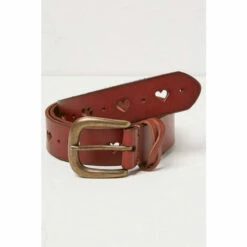Fat Face FatFace Heart Cut Out Brown Belt