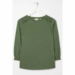 Fat Face FatFace Green Darcy Stripe Top