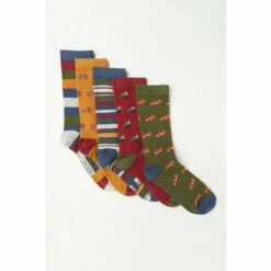 Fat Face FatFace Blue Woodland Animal Socks 5 Pack