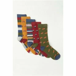 Fat Face FatFace Blue Woodland Animal Socks 5 Pack -FatFaceshop unnamed file 4724