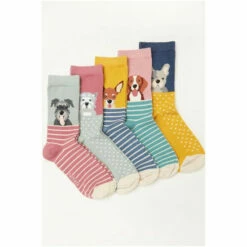 Fat Face FatFace Dog Pets Socks 5 Pack -FatFaceshop unnamed file 4727
