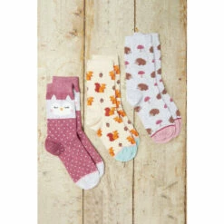 Fat Face FatFace Green Woodland Socks 3 Pack