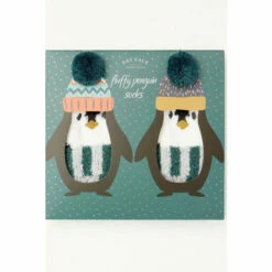 Fat Face FatFace Green Fluffy Penguin Socks -FatFaceshop unnamed file 4745