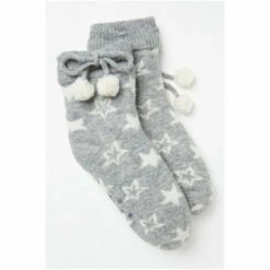 Fat Face FatFace Grey Star Bed Socks -FatFaceshop unnamed file 4753