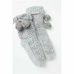 Fat Face FatFace Grey Spacedye Bed Socks