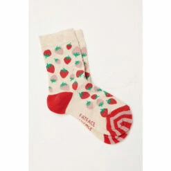 Fat Face FatFace Natural Oatmeal Strawberry Socks