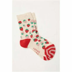 Fat Face FatFace Natural Oatmeal Strawberry Socks -FatFaceshop unnamed file 4759