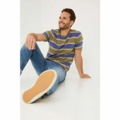 Fat Face FatFace Green Langhore Striped T-Shirt 4 Fat Face FatFace Green Langhore Striped T-Shirt -FatFaceshop unnamed file 478