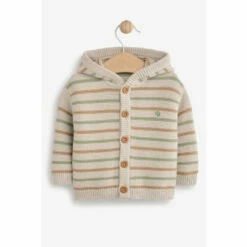 Fat Face FatFace Natural Stripe Hooded Bear Cardigan -FatFaceshop unnamed file 4781